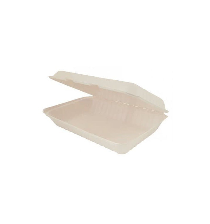 Envase Caña de Azucar Blanco 335x230x75mm (50 Uds)