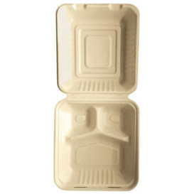 Envase MenuBox Caña Azúcar 3C Natural 20x20x7,5cm (200 Uds)