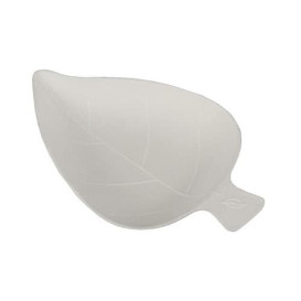 MiniPlato Hoja Caña de Azucar Blanco 8x5,5cm (500 Uds)