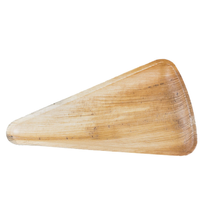 Plato de Hoja de Palma Triangular 25,5x14,5cm (10 Uds)