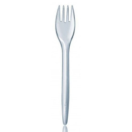 Tenedor Plastico Luxury Transparente 175mm (100 Uds)