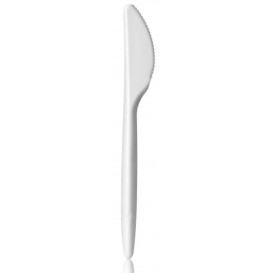 Cuchillo Plastico Luxury Blanco 175 mm (100 Uds)