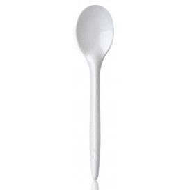 Cuchara Plastico Luxury Blanca 175 mm (100 Uds)
