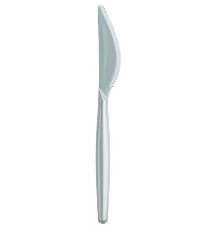 Cuchillo de Plastico Easy PS Blanco Perlado 185 mm (20 Uds)