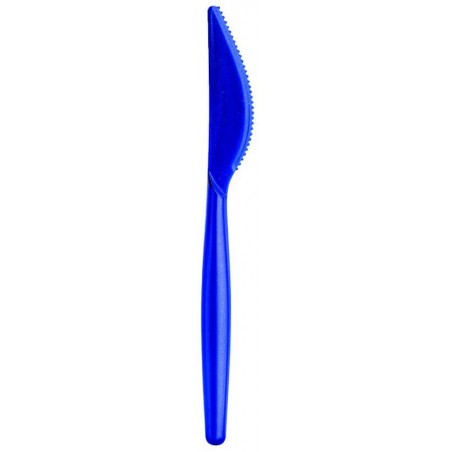 Cuchillo de Plástico Easy PS Azul Perlado 185mm (20 Uds)