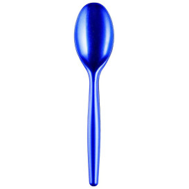 Cuchara de Plastico Easy PS Azul Perlado 185 mm (500 Uds)