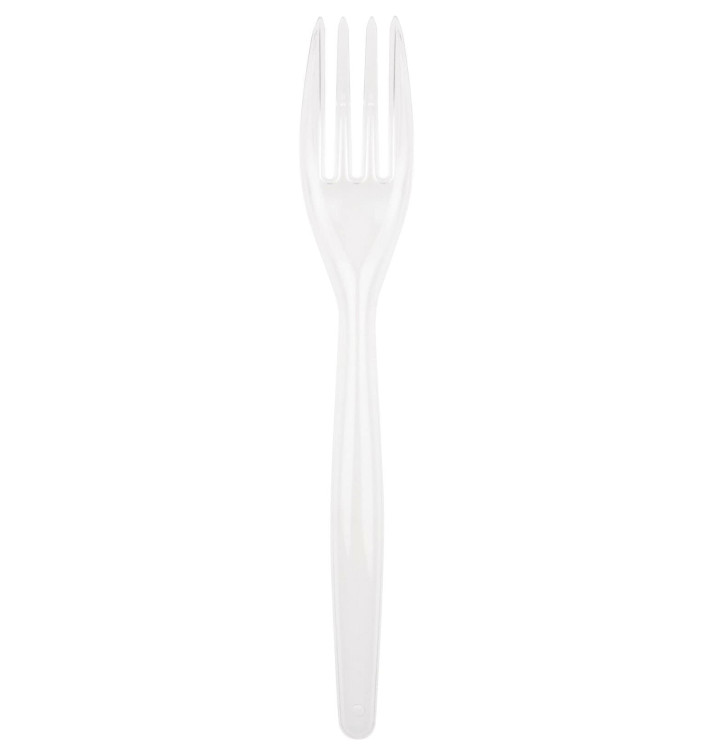 Tenedor de Plastico Easy PS Blanco 180mm (500 Uds)
