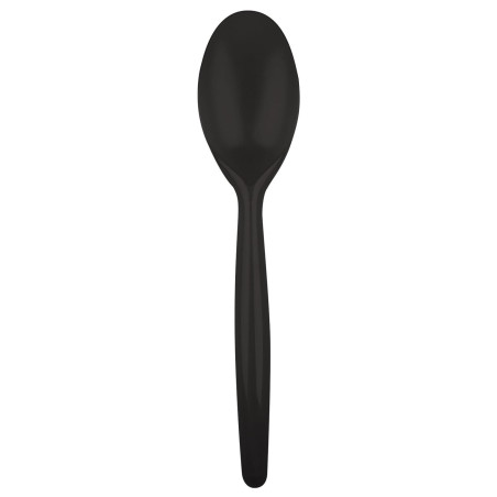 Cuchara de Plástico Easy PS Negro 185 mm (500 Uds)