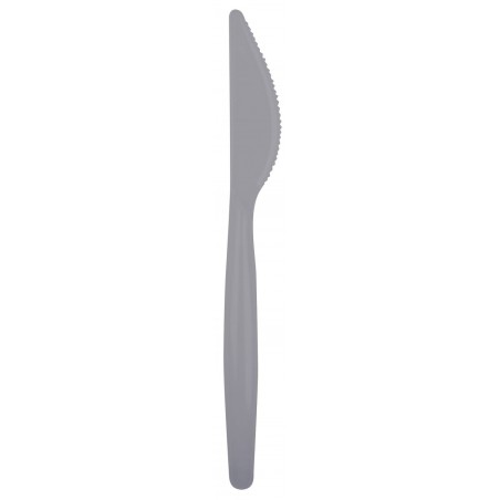 Cuchillo de Plástico Easy PS Gris 185mm (20 Uds)