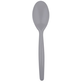 Cuchara de Plastico Easy PS Gris 185 mm (20 Uds)