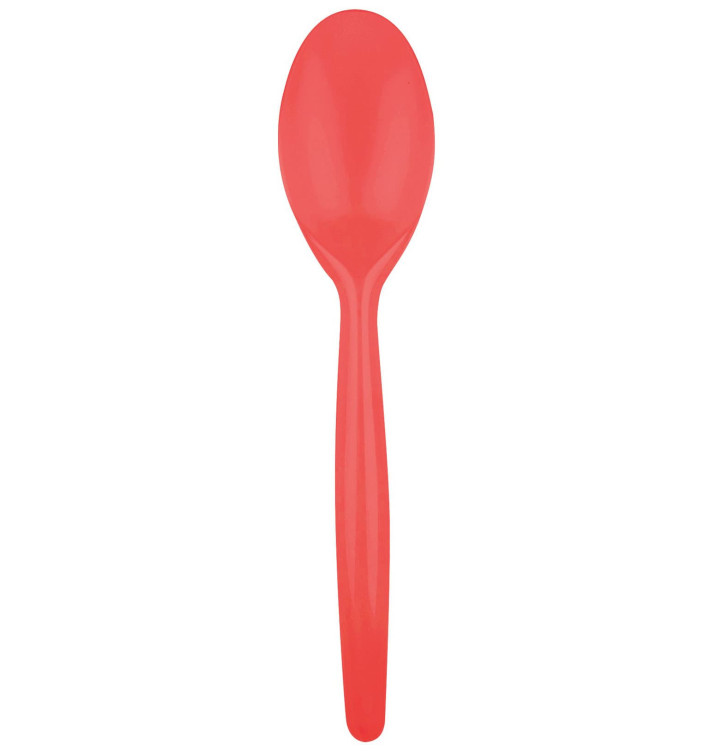 Cuchara de Plastico Easy PS Rojo 185 mm (20 Uds)