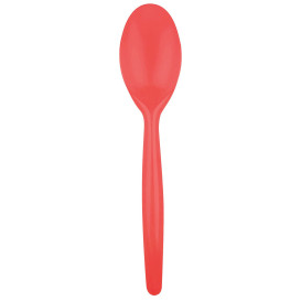 Cuchara de Plastico Easy PS Rojo 185 mm (500 Uds)