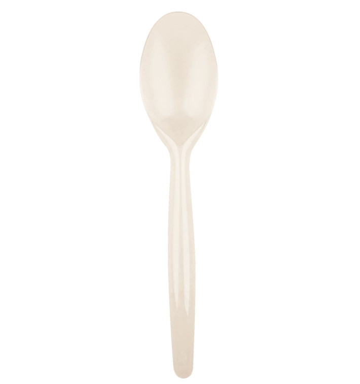 Cuchara de Plastico Easy PS Crema 185 mm (20 Uds)