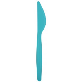 Cuchillo de Plastico Easy PS Turquesa 185mm (20 Uds)