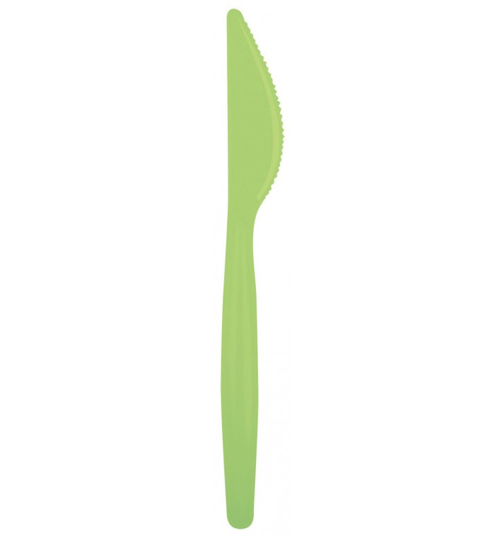 Cuchillo de Plastico Easy PS Verde Lima 185mm (500 Uds)
