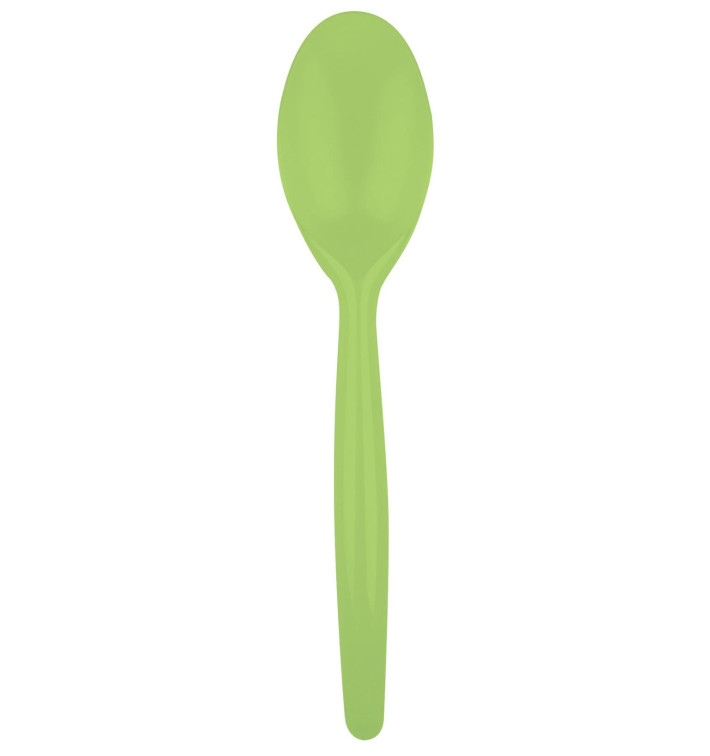 Cuchara de Plastico Easy PS Verde Lima 185 mm (20 Uds)