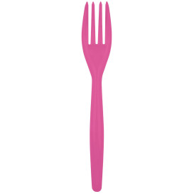 Tenedor de Plastico Easy PS Fucsia 180mm (20 Uds)