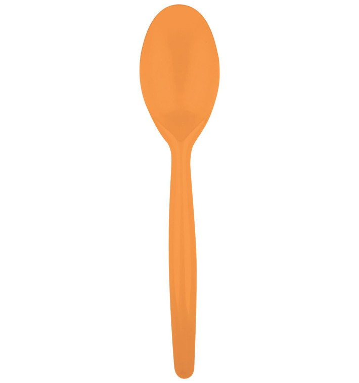 Cuchara de Plastico Easy PS Naranja 185 mm (20 Uds)