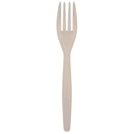 Tenedor de Plastico Easy PS Beige 180mm (20 Uds)