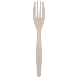 Tenedor de Plastico Easy PS Beige 180mm (500 Uds)