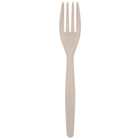 Tenedor de Plástico Easy PS Beige 180mm (500 Uds)