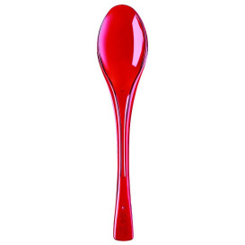 Cuchara de Plastico Fly Rojo Transp. 145mm (50 Uds)