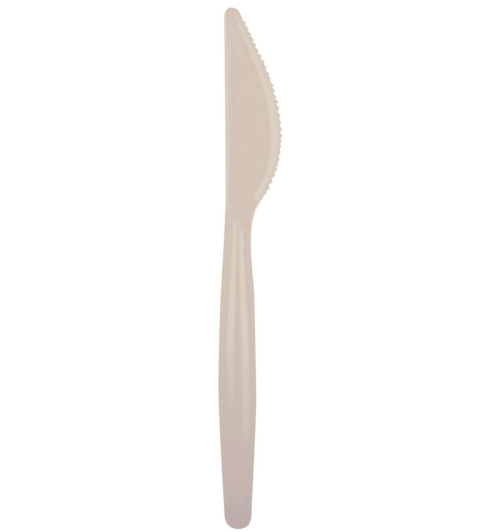 Cuchillo de Plastico Easy PS Beige 185mm (20 Uds)