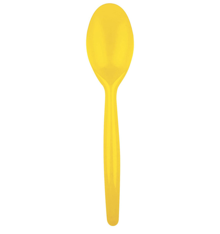 Cuchara de Plastico Easy PS Amarillo 185 mm (500 Uds)