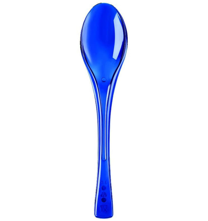 Cuchara de Plastico Fly Azul Transp. 145mm (50 Uds)