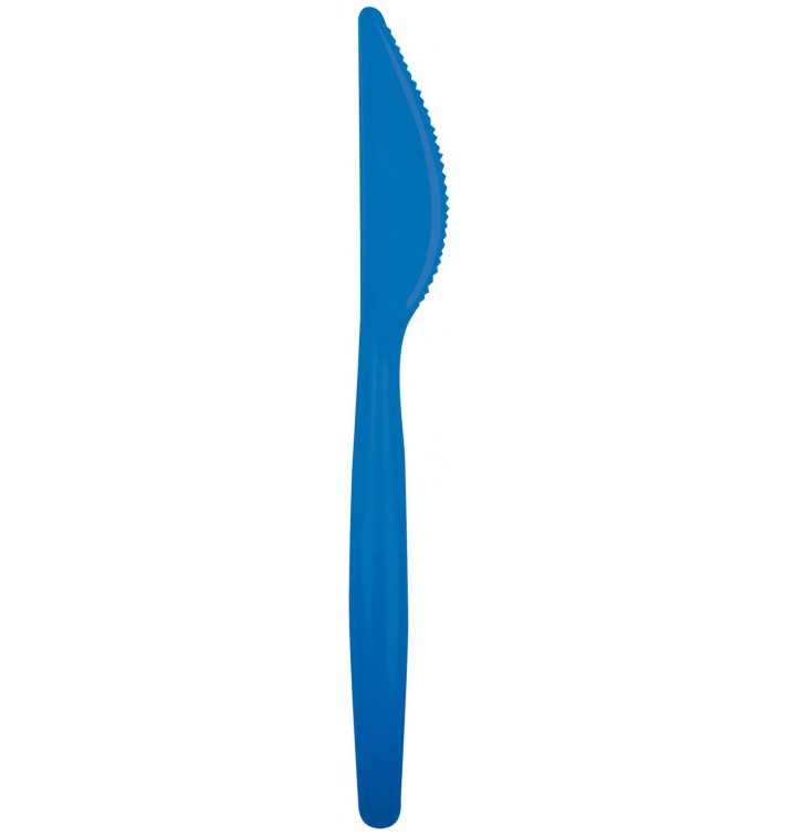 Cuchillo de Plastico Easy PS Azul transp.185mm (20 Uds)