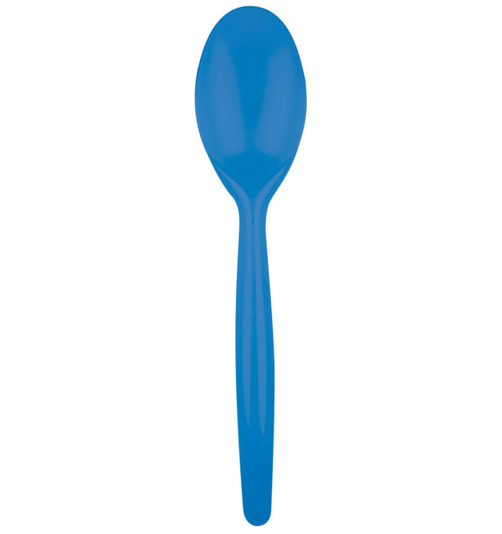 Cuchara de Plastico Easy PS Azul Transp. 185 mm (20 Uds)