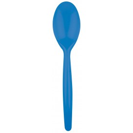 Cuchara de Plastico Easy PS Azul Transp. 185 mm (500 Uds)
