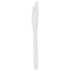 Cuchillo de Plastico Easy PP Blanco 175mm (100 Uds)