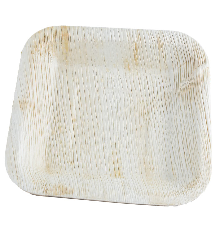 Plato Cuadrado de Hoja de Palma 20x20cm (25 Uds) Plato Cuadrado de Hoja de Palma 20x20cm (25 Uds)