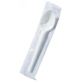 Cucharilla de Plastico PS Blanca 125mm Estuchada (2.000 Uds)