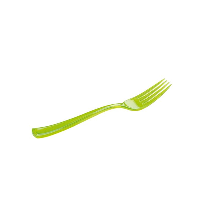 Tenedor de Plastico Premium Verde 190 mm (10 Uds)