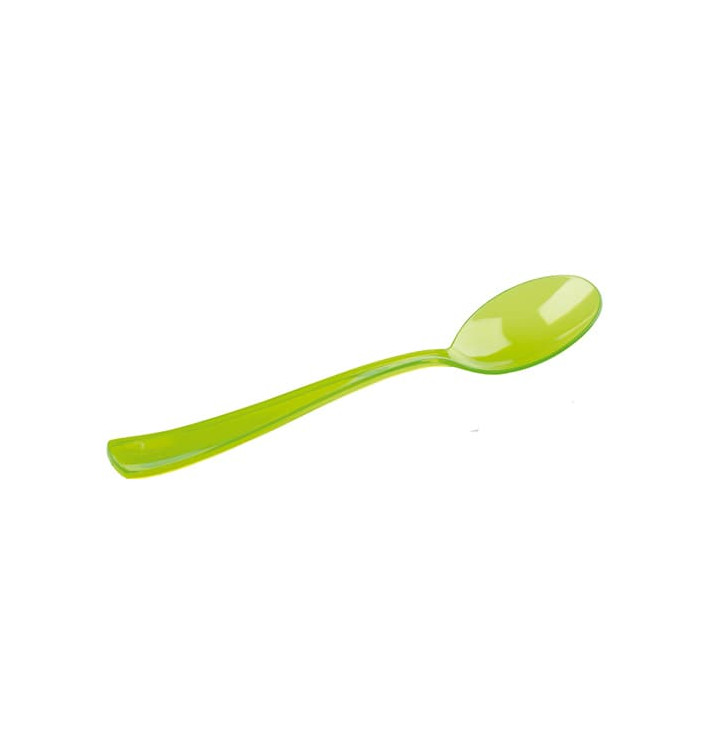 Cuchara de Plastico Premium Verde 160mm (10 Uds)