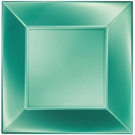 Plato de Plastico Llano Verde Nice Pearl PP 230mm (300 Uds)