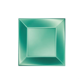 Plato de Plastico Llano Verde Nice Pearl PP 180mm (25 Uds)
