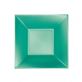 Plato de Plastico Hondo Verde Nice Pearl PP 180mm (25 Uds)