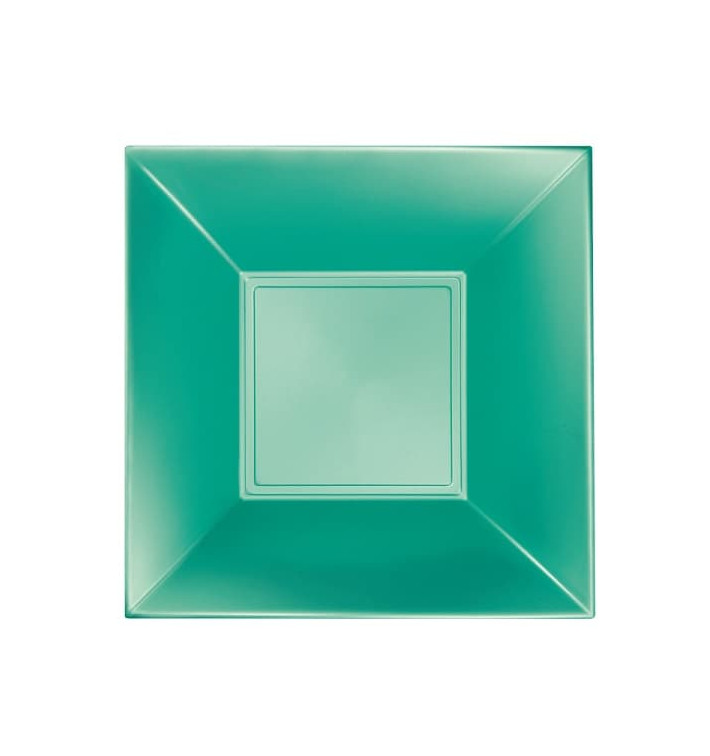 Plato de Plastico Hondo Verde Nice Pearl PP 180mm (300 Uds)