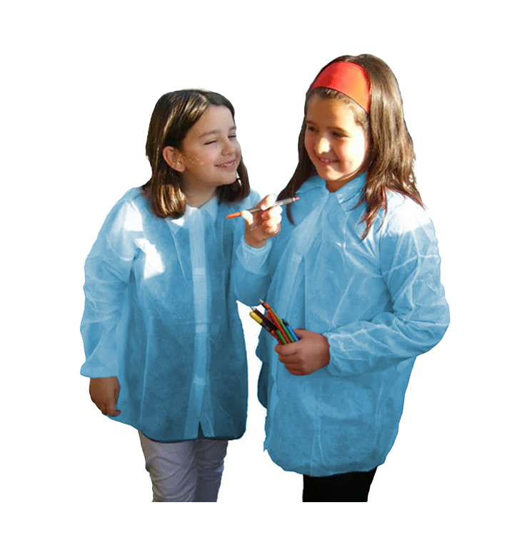 Bata Infantil Azul TST PP Con Velcro Sin Bolsillo (1 Ud) Bata Infantil Azul TST PP Con Velcro Sin Bolsillo (1 Ud)