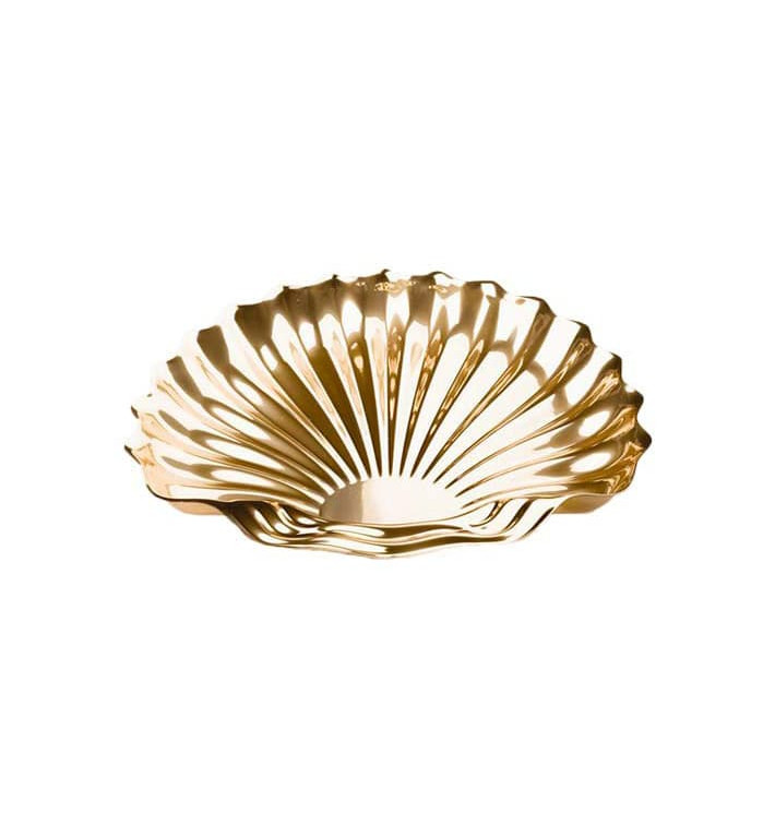 Bandeja Plastico Concha Oro 34x30 cm (5 Uds)