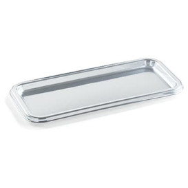 Bandeja Plastico Rectangular Plata 35X16 cm (50 Uds)