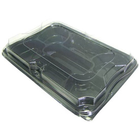 Bandeja Plastico 7C con Tapa 35x24 cm (25 Packs)