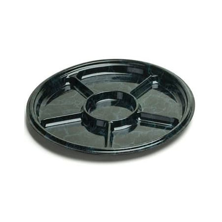 Bandeja Reutilizable PET 6C Marmol 30cm (50 Uds)