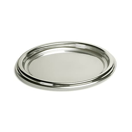 Bandeja Reutilizable rPET Redonda Plata 30cm (5 Uds)