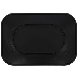 Bandeja de Plastico PP "X-Table" Negro 330x230mm (2 Uds)