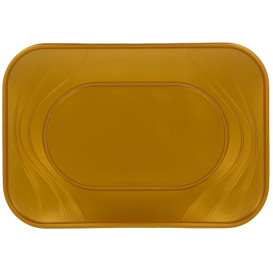 Bandeja de Plastico PP "X-Table" Oro 330x230mm (2 Uds)