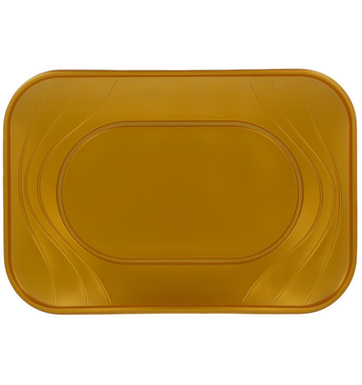 Bandeja de Plastico PP "X-Table" Oro 330x230mm (2 Uds)